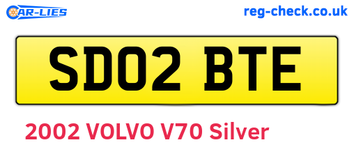 SD02BTE are the vehicle registration plates.