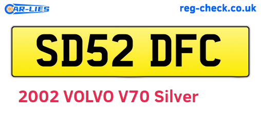 SD52DFC are the vehicle registration plates.
