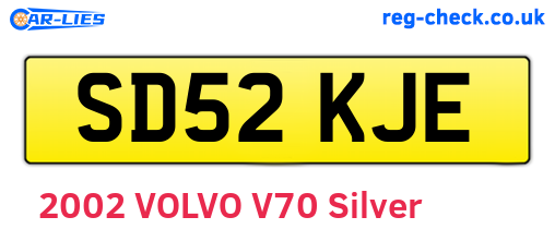 SD52KJE are the vehicle registration plates.