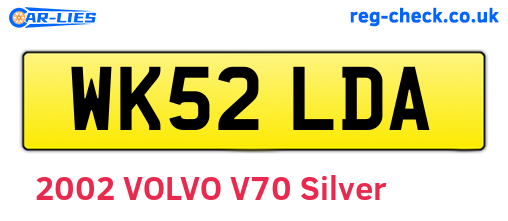 WK52LDA are the vehicle registration plates.