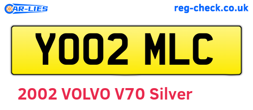 YO02MLC are the vehicle registration plates.