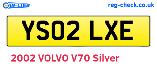 YS02LXE are the vehicle registration plates.
