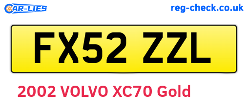 FX52ZZL are the vehicle registration plates.