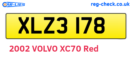 XLZ3178 are the vehicle registration plates.