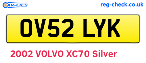 OV52LYK are the vehicle registration plates.