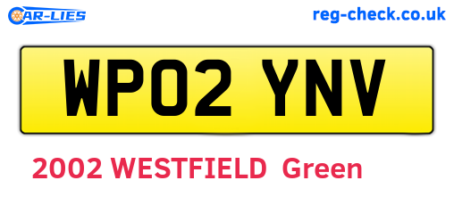 WP02YNV are the vehicle registration plates.