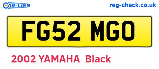 FG52MGO are the vehicle registration plates.