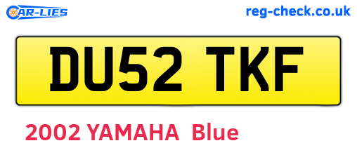 DU52TKF are the vehicle registration plates.