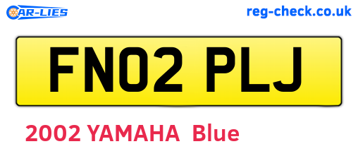 FN02PLJ are the vehicle registration plates.