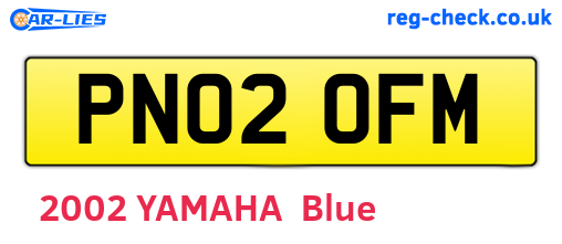 PN02OFM are the vehicle registration plates.