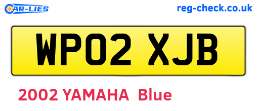 WP02XJB are the vehicle registration plates.