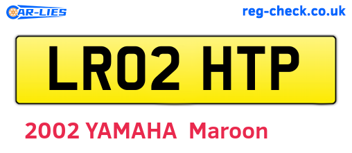 LR02HTP are the vehicle registration plates.