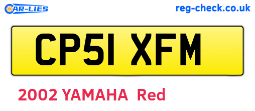 CP51XFM are the vehicle registration plates.
