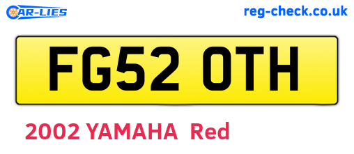 FG52OTH are the vehicle registration plates.