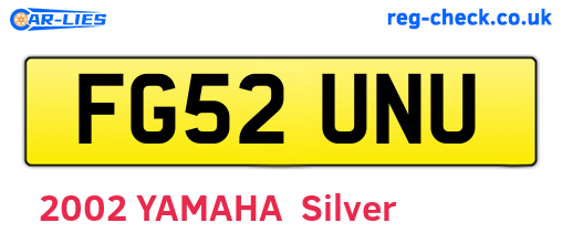 FG52UNU are the vehicle registration plates.