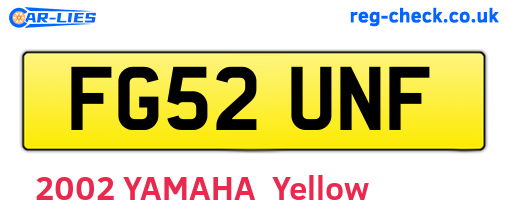 FG52UNF are the vehicle registration plates.