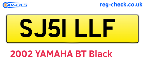 SJ51LLF are the vehicle registration plates.