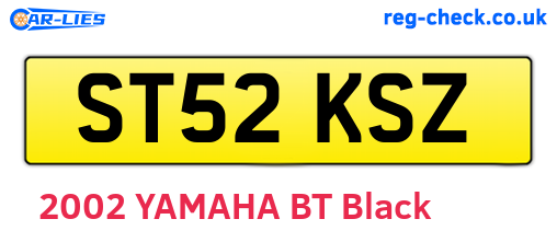 ST52KSZ are the vehicle registration plates.