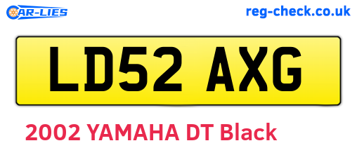 LD52AXG are the vehicle registration plates.