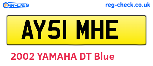 AY51MHE are the vehicle registration plates.