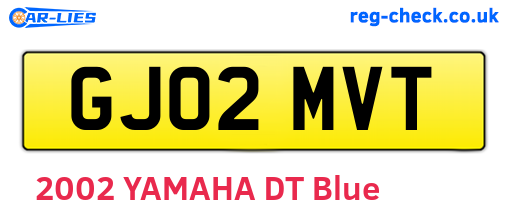 GJ02MVT are the vehicle registration plates.