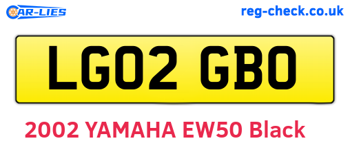 LG02GBO are the vehicle registration plates.