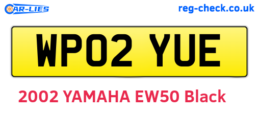 WP02YUE are the vehicle registration plates.