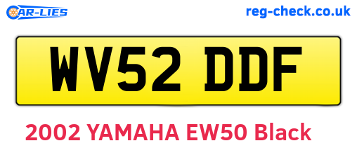 WV52DDF are the vehicle registration plates.