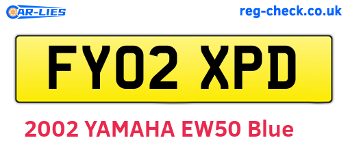 FY02XPD are the vehicle registration plates.