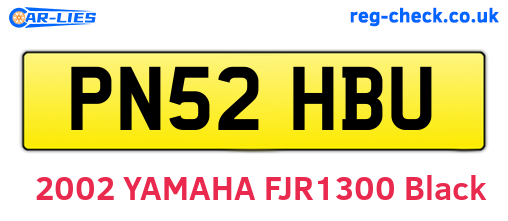 PN52HBU are the vehicle registration plates.