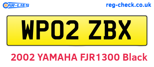 WP02ZBX are the vehicle registration plates.
