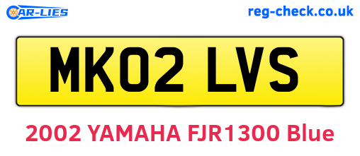 MK02LVS are the vehicle registration plates.