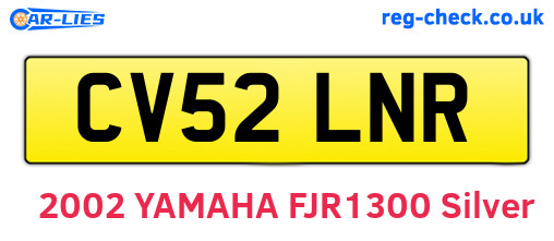 CV52LNR are the vehicle registration plates.