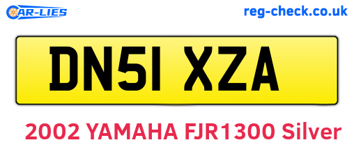 DN51XZA are the vehicle registration plates.