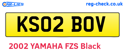KS02BOV are the vehicle registration plates.