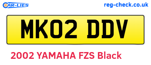 MK02DDV are the vehicle registration plates.
