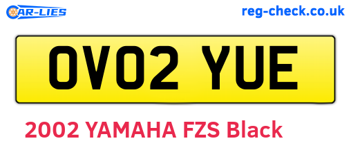 OV02YUE are the vehicle registration plates.