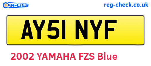 AY51NYF are the vehicle registration plates.