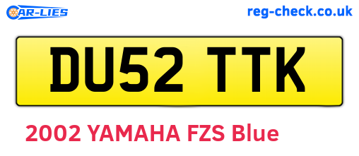 DU52TTK are the vehicle registration plates.
