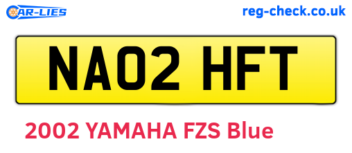 NA02HFT are the vehicle registration plates.