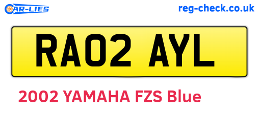 RA02AYL are the vehicle registration plates.