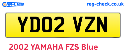 YD02VZN are the vehicle registration plates.