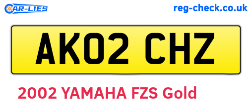 AK02CHZ are the vehicle registration plates.