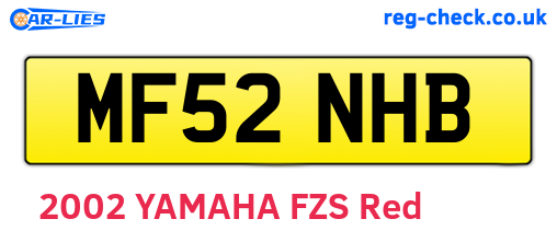 MF52NHB are the vehicle registration plates.