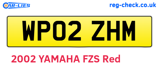 WP02ZHM are the vehicle registration plates.