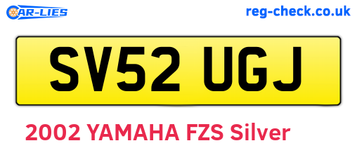 SV52UGJ are the vehicle registration plates.