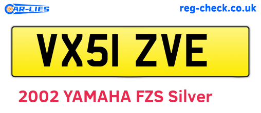 VX51ZVE are the vehicle registration plates.