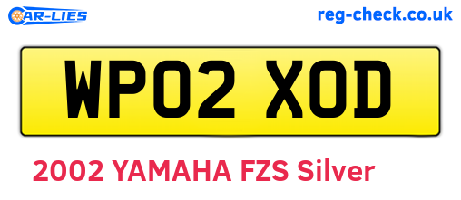 WP02XOD are the vehicle registration plates.
