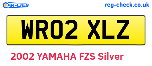 WR02XLZ are the vehicle registration plates.