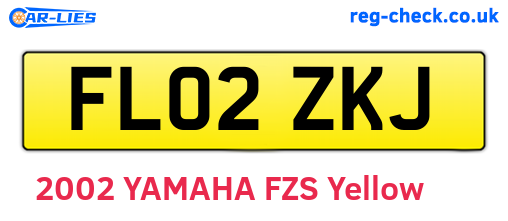 FL02ZKJ are the vehicle registration plates.